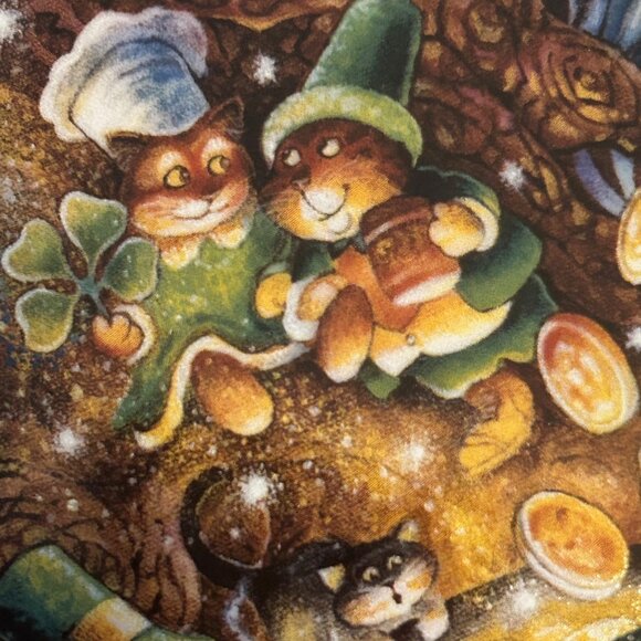 Franklin Mint "St. Catrick's Day" March Collector Plate in the Bill Bell Cat Set - Picture 4 of 9